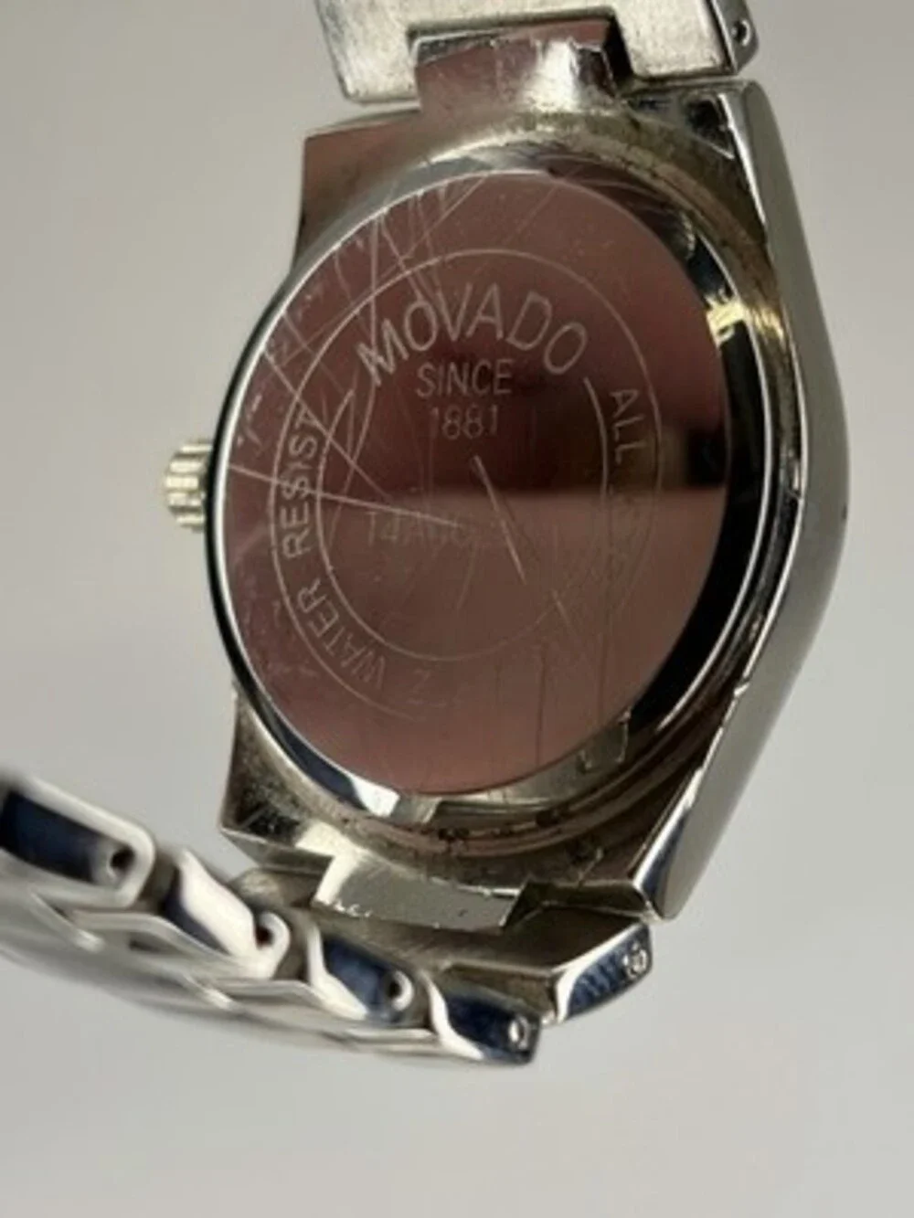 Movado Swiss Quartz Women’s Stainless Steel Watch Silver Sunray Dial w/ Box